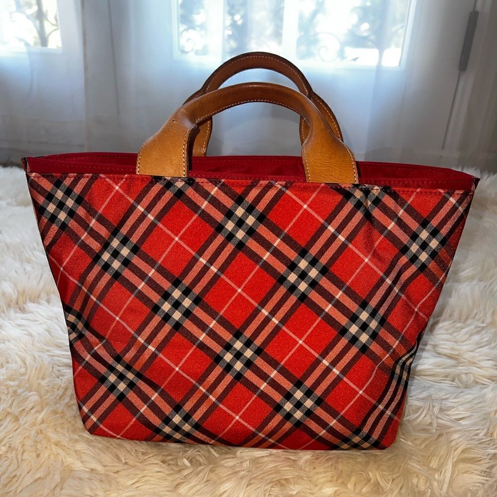 AUTH BURBERRY BAG IN RED/ORANGE!!!! - Picture 3 of 15